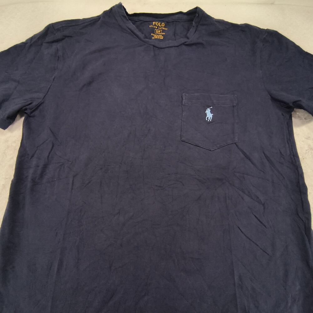 Polo Ralph Lauren Crew Neck Casual Short Sleeve Shirt Mens Size Small S Navy